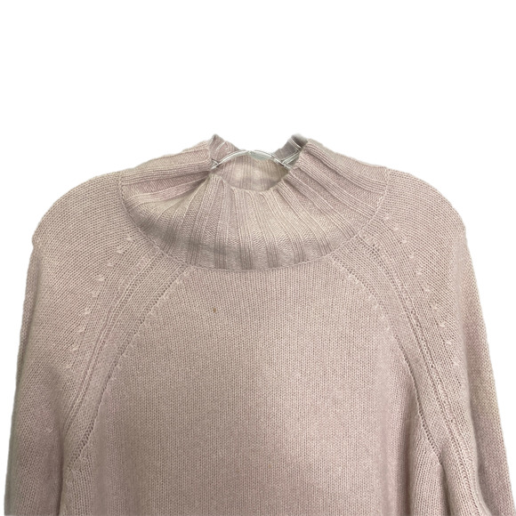 360 Cashmere Women Sweater Pink Knit‎ Mock Neck 100% Cashmere Pullover M $360 - Picture 4 of 6